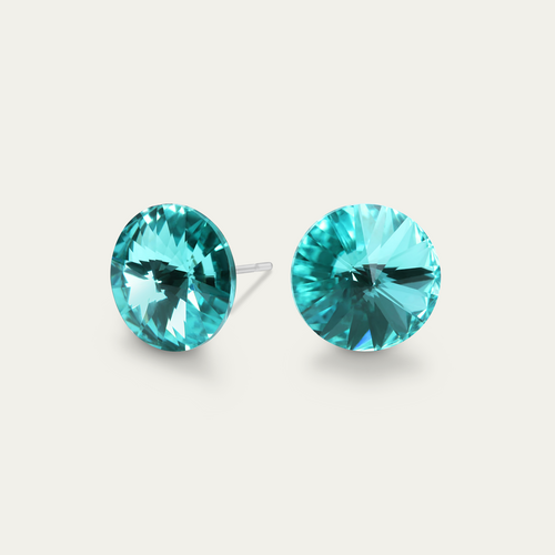 Mila - Light Turquoise - 8mm Blue & Green Color Crystal -
