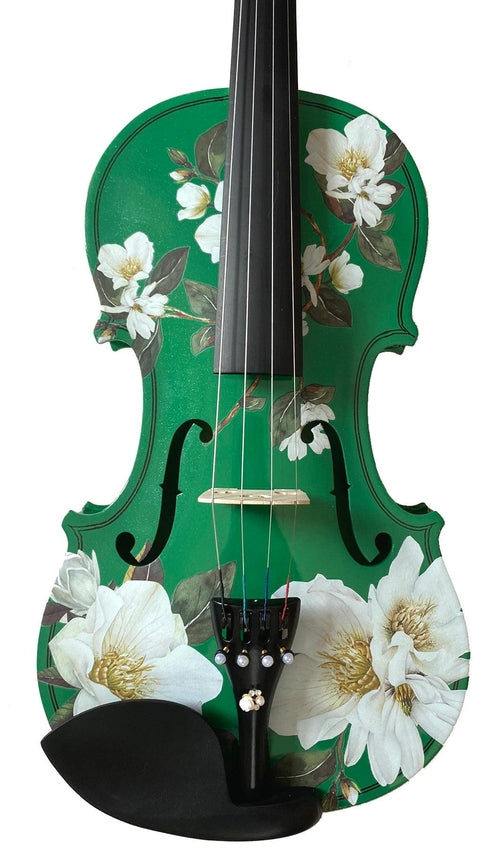 Magnolia Heaven Emerald Green Violin Outfit | Pearl Fine Tuners &