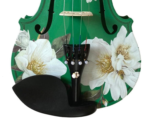 Magnolia Heaven Emerald Green Violin Outfit | Pearl Fine Tuners &