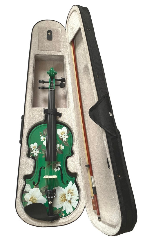 Magnolia Heaven Emerald Green Violin Outfit | Pearl Fine Tuners &